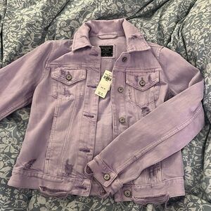 NWT Abercrombie & Fitch purple jean jacket